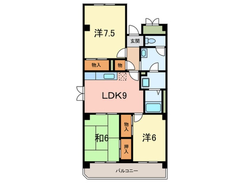 間取図 オ－リッツコ－ト甲南山手