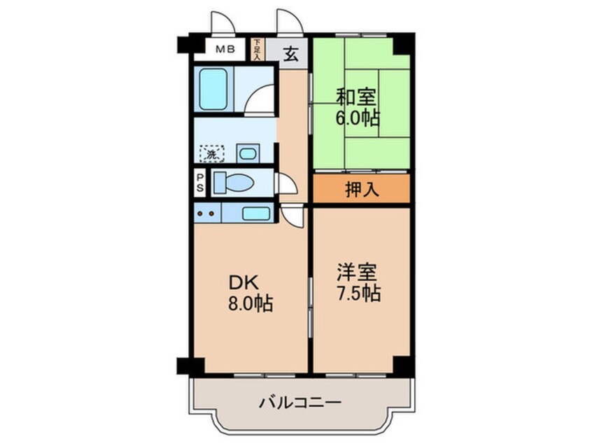 間取図 アメニティライフ荻野