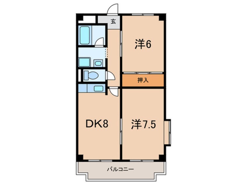 間取図 アメニティライフ荻野