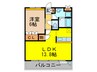 アンティ－ヴ 1LDKの間取り