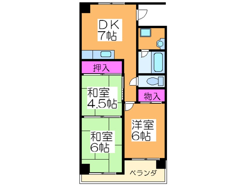 間取図 ハイツ冨士