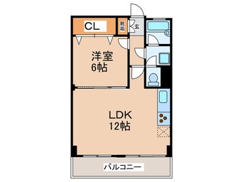 間取図 西道頓堀ハイツＤ棟