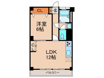 間取図 西道頓堀ハイツＤ棟