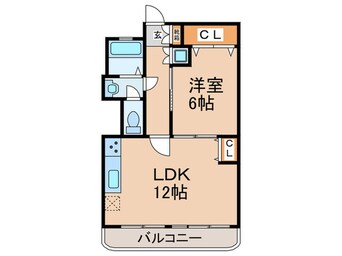 間取図 西道頓堀ハイツＤ棟