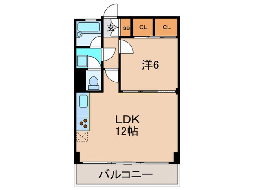 間取図 西道頓堀ハイツＤ棟