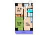Aｒｋ　Ｏｎｅ 2DKの間取り