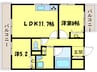 Ｌａ ｆｅｒｍｅ ｄｅｍｅｕｒｅ 2LDKの間取り