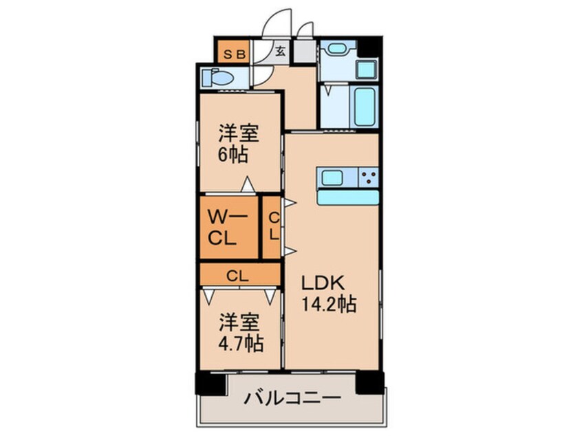 間取図 ﾙｳﾞｨｴｰﾙ都島