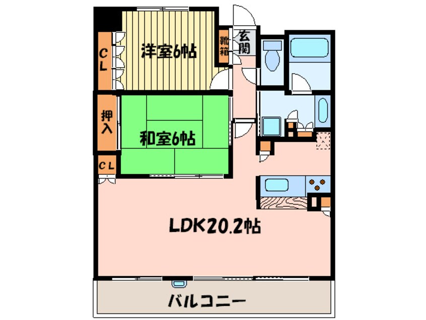 間取図 カスタリア上町台