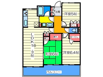 間取図 カスタリア上町台
