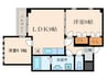 リアライズ尼崎 2LDKの間取り