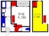 ハーモニーテラス宝山町 1Rの間取り