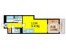 GRAND　STEADY西田辺 1LDKの間取り