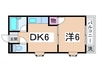 トトロハイツ 1DKの間取り