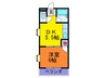 トトロハイツ 1DKの間取り