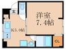 フォルテ山科 1Kの間取り