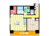 エル・セレ－ノ上本町レジデンス 1LDKの間取り