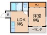 ＫＴＩ南森町 1LDKの間取り