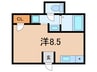 明神マンション２号 1Rの間取り