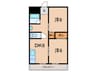 明神マンション２号 2DKの間取り