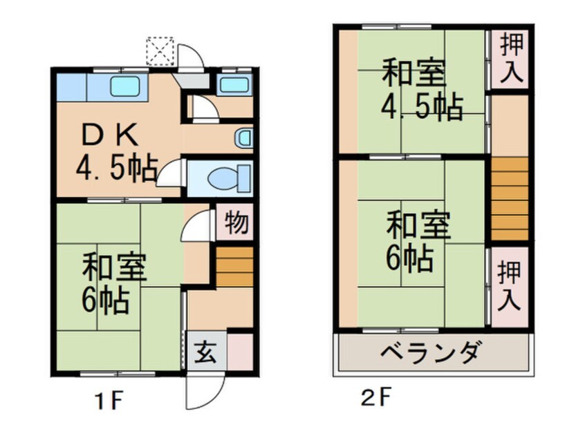 間取図 松本様連棟貸家