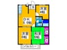 リベラル深阪Ｂ 3DKの間取り