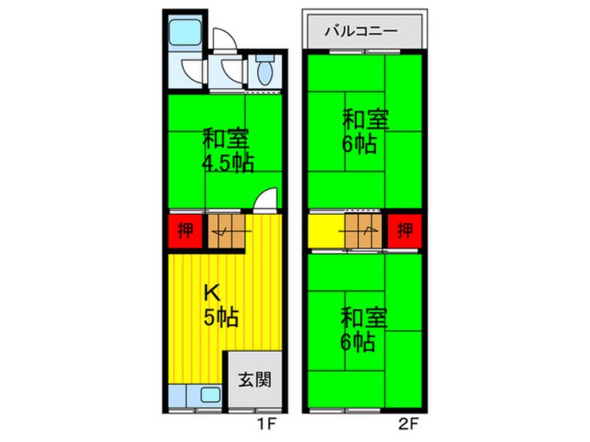 間取図 桑才町貸家