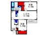 レジデンスシーズⅥ 2LDKの間取り