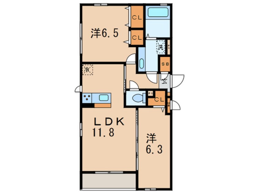 間取図 ベルメゾン霞ケ丘