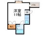 ポーシェ御前川崎ビル 1Rの間取り