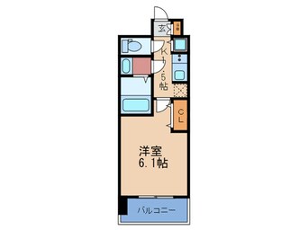 間取図 ﾌﾟﾚｻﾝｽ梅田北ｻﾞ･ﾗｲﾌﾞ(503)