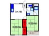 草野マンション22号館 2DKの間取り
