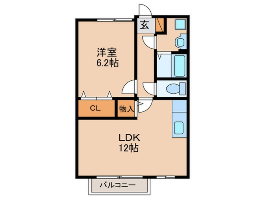 間取図 ディ－フレア目川