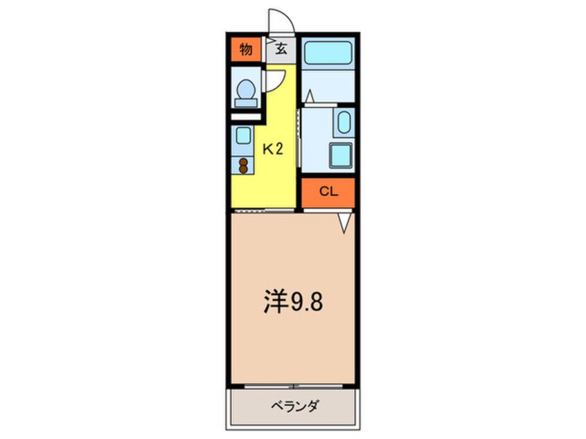 間取図 ランデュ－ル逆瀬川