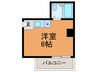 新橋ハイツ 1Rの間取り