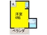 新橋ハイツ 1Rの間取り