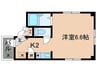 プチフ－ル木津屋橋 1Kの間取り