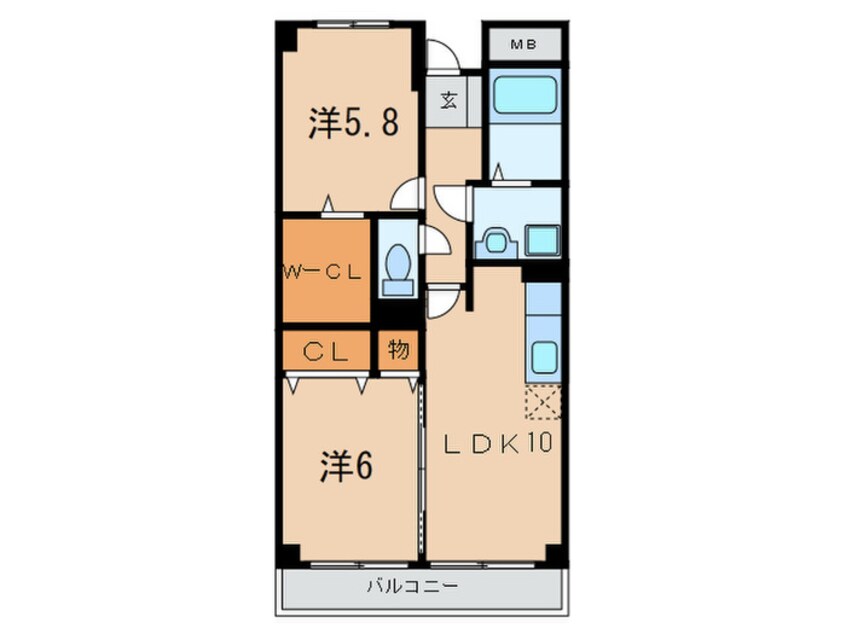 間取図 ソレア－ド北六甲