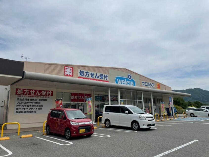 ウエルシア大池店(ドラッグストア)まで1200m ソレア－ド北六甲