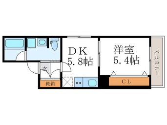 間取図 ＢｌａｎｃＮｅｉｇｅ二条城北