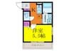 レジア内本町 1Kの間取り