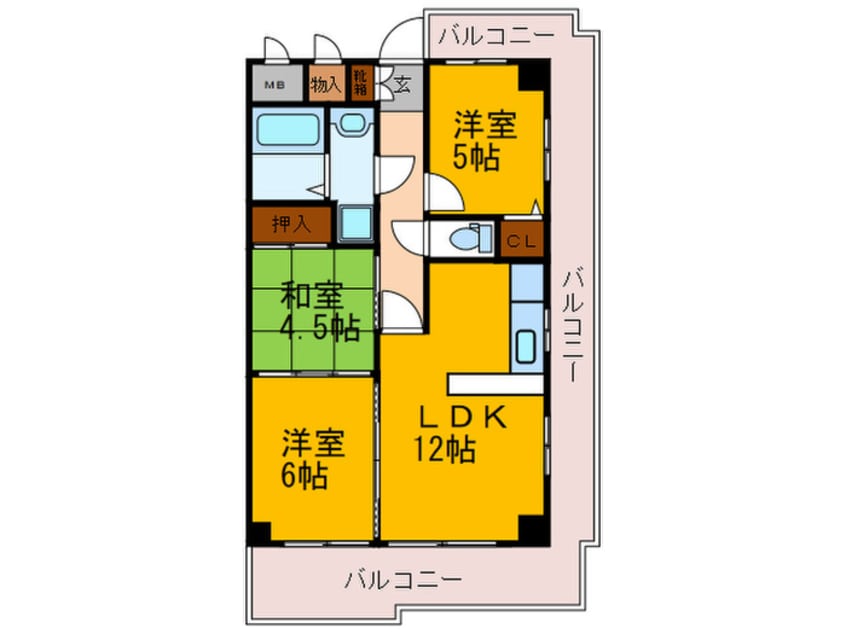 間取図 ツインコ－トＭ