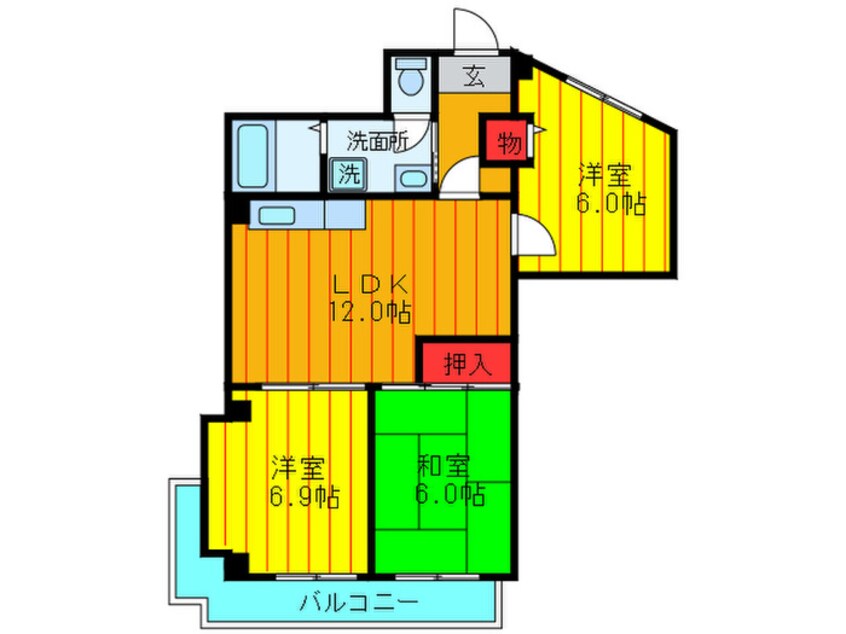 間取図 ベルク御殿山