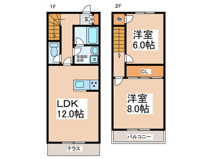 間取図 ヴェルクール貝塚