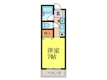 間取図 ｱﾋﾞﾀｼｵﾝ・F