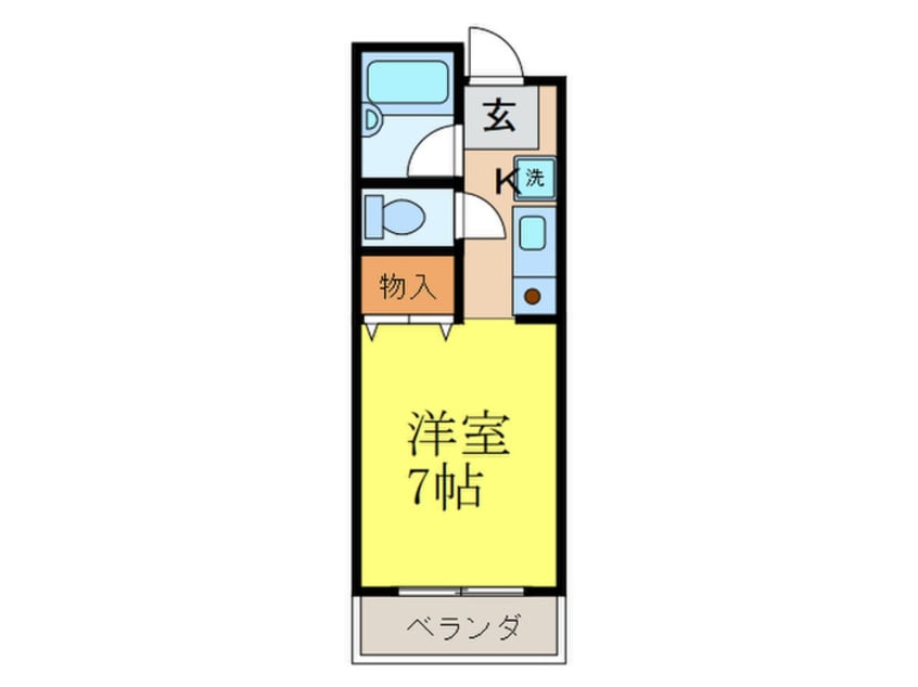 間取図 ｱﾋﾞﾀｼｵﾝ・F
