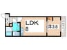 H-maison平野EASTⅤ 1LDKの間取り