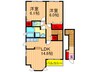 アルカンシェル　コリ－ヌ１ 2LDKの間取り