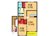 アルカンシェル　コリ－ヌ１ 2LDKの間取り