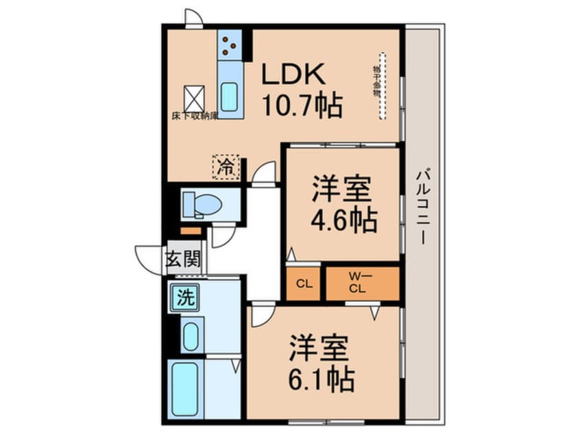 間取図 GRAMM桂北滝川B棟